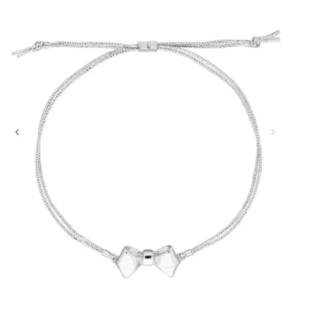 Ted Baker Bellisa Silver Baby Bow Cord Bracelet